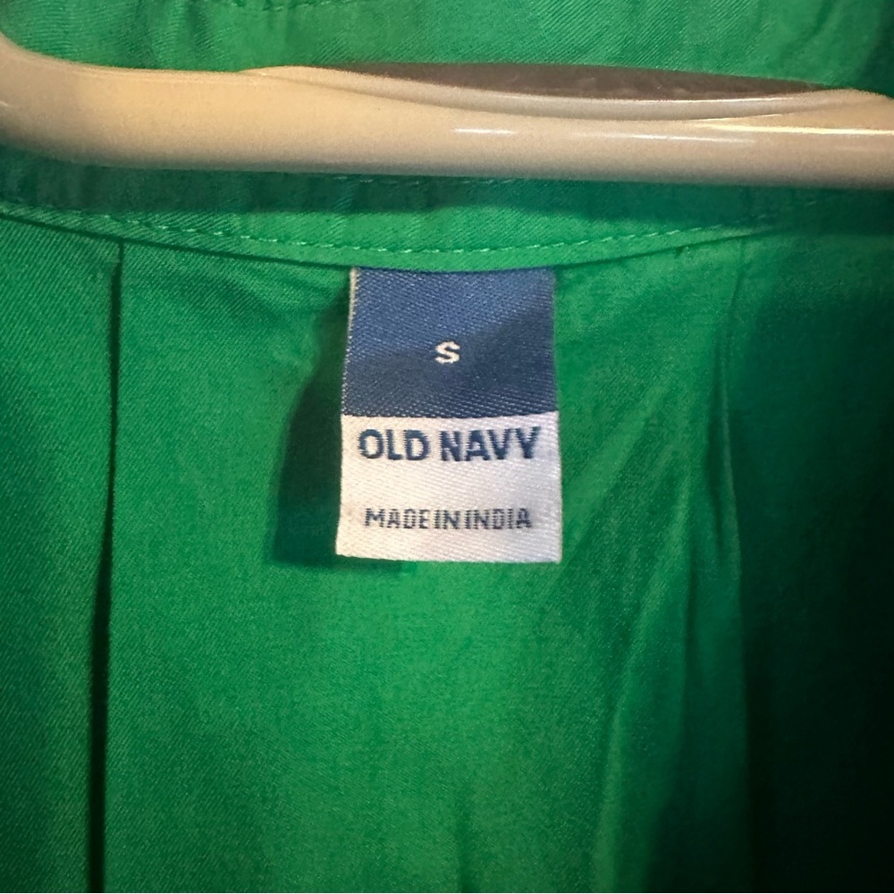 Old Navy Swing Shift Emerald Green Dress With Pockets Size Small - Picture 2 of 10